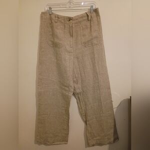 Quince Women's 100% European Linen Pants Sz 12 Petite